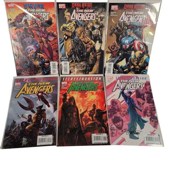THE NEW AVENGERS 54 Book lot. Autographed Marvel Comics NM Finale Annual Bundle - Picture 5 of 13